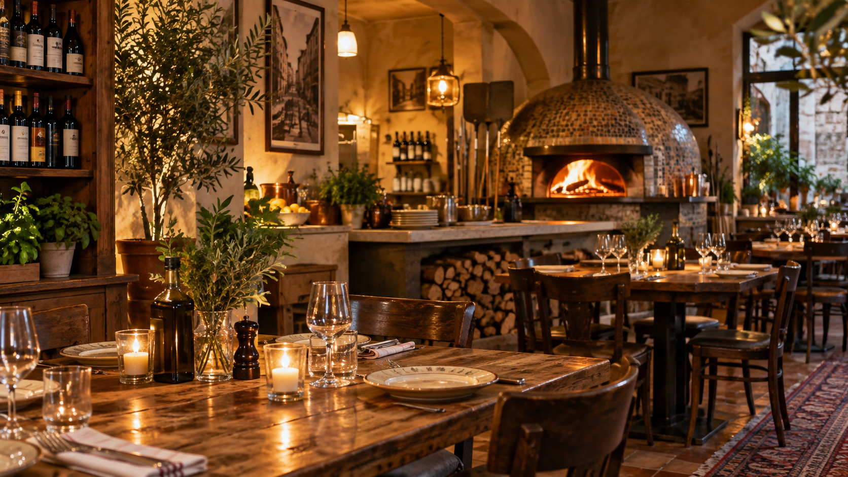 Interior da pizzaria Forno 27